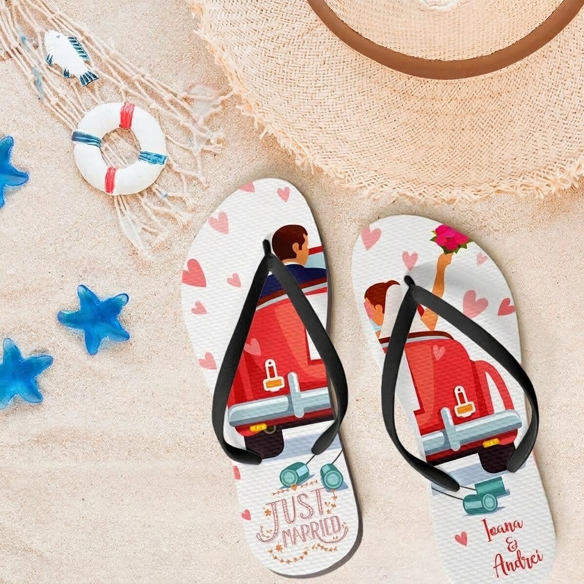Chanclas personalizadas con texto - Luna de miel