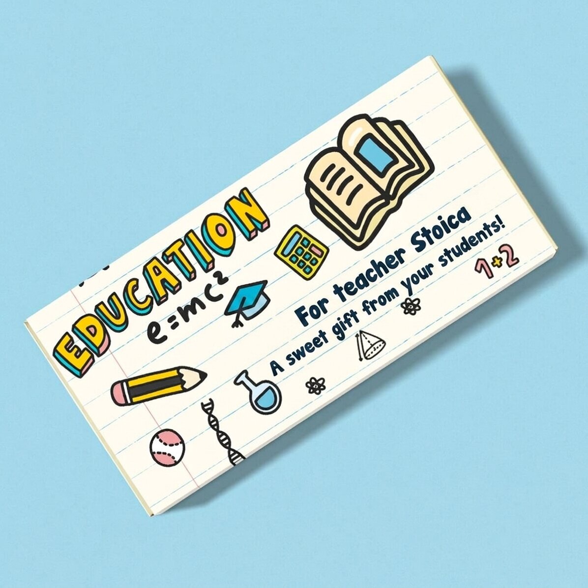 Chocolate personalizado con mensaje - Para profesores