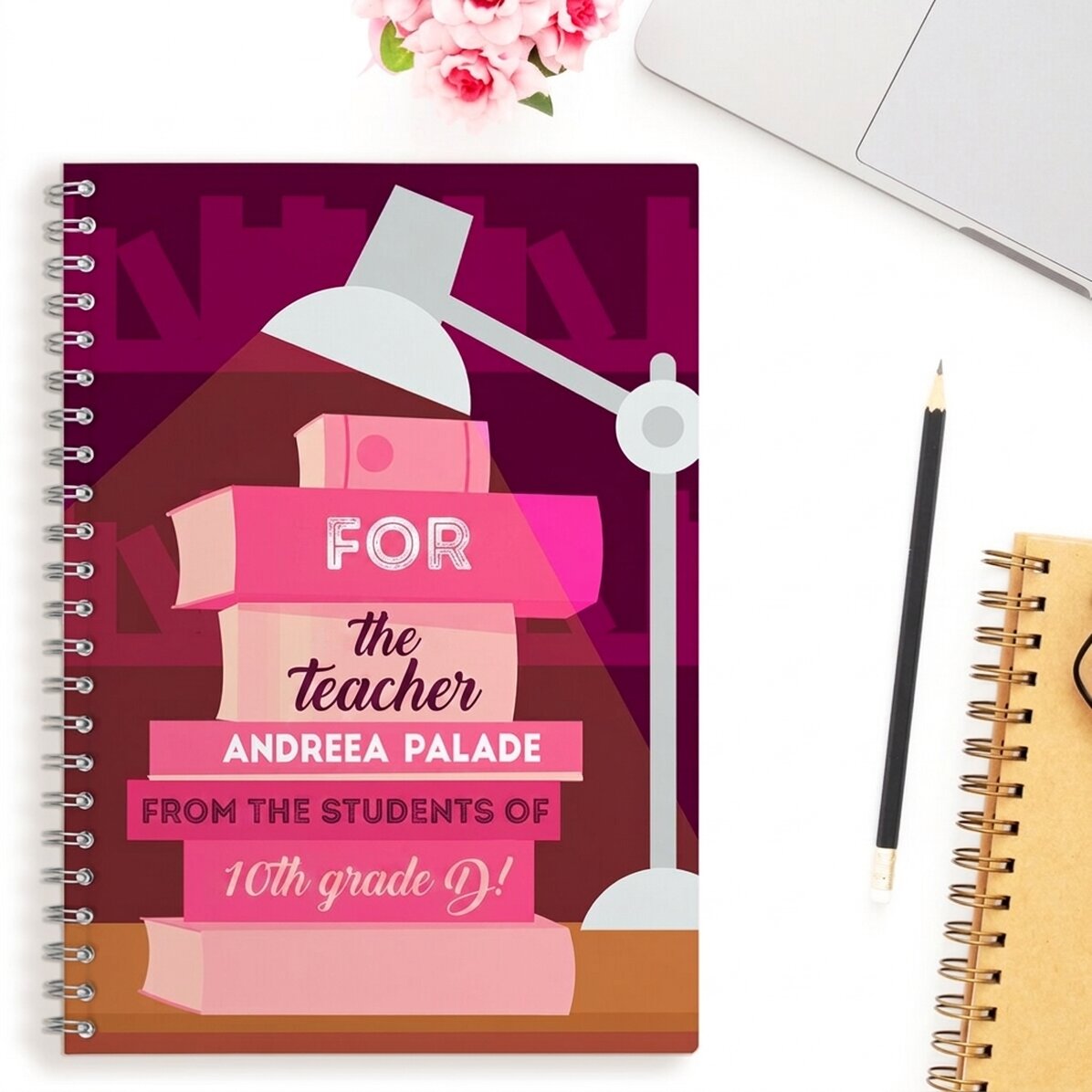 Cuaderno personalizado con 5 textos
