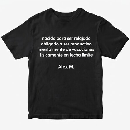 Camiseta personalizada con texto