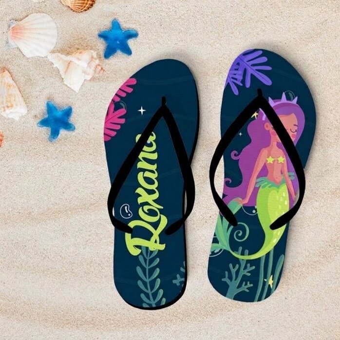 Chanclas personalizadas con nombre - Mermaid