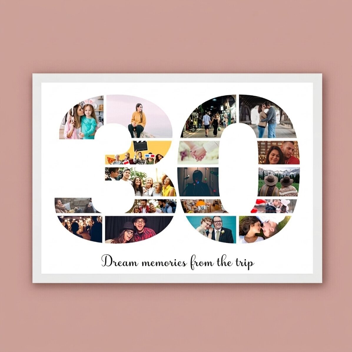 Cuadro apaisado personalizado con fotos y texto - 30