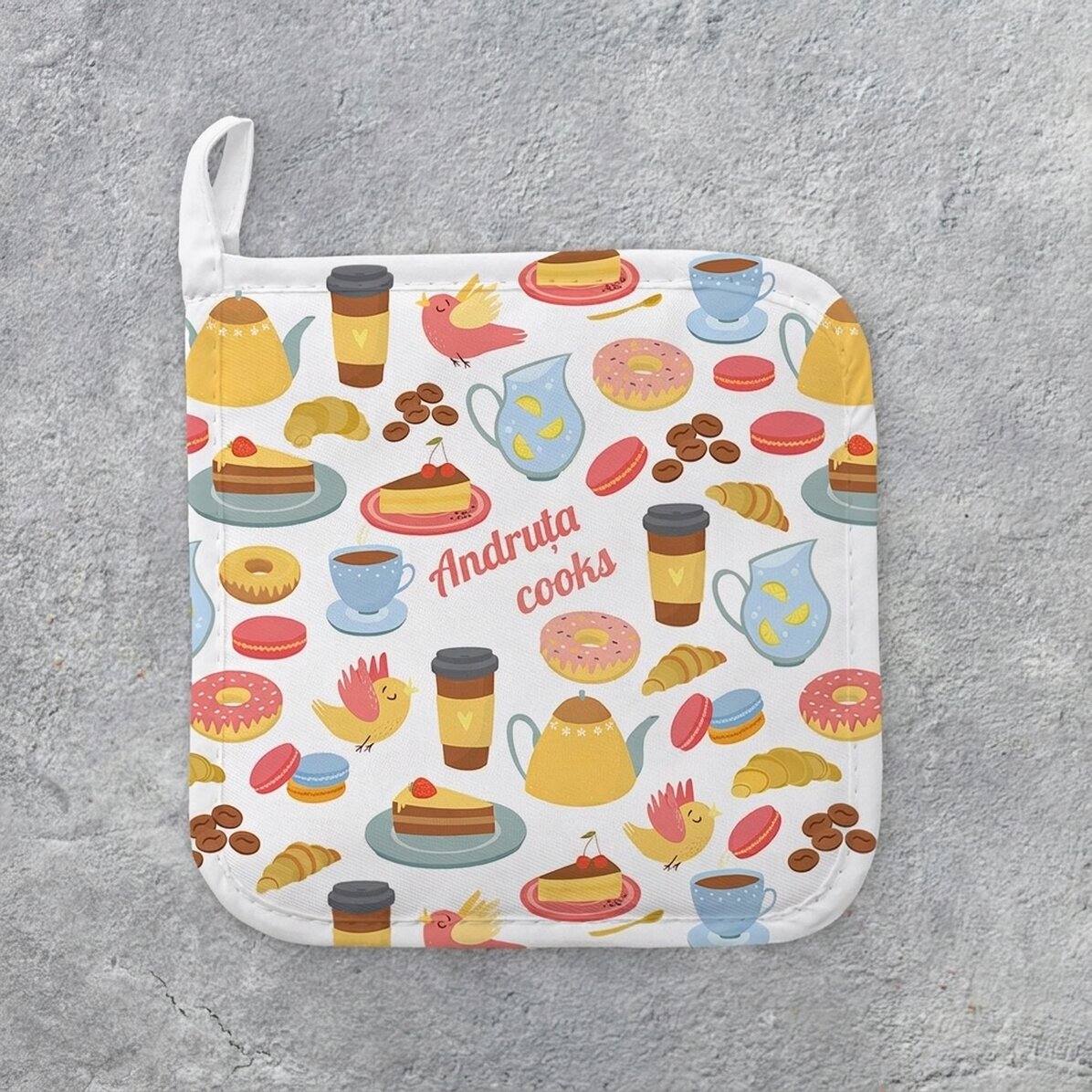 Base para ollas calientes personalizada con texto - Modelo «cookies»