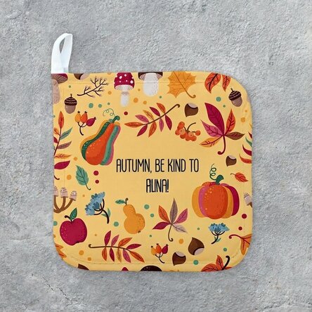 Salvamanteles personalizado con texto: «Buen otoño»
