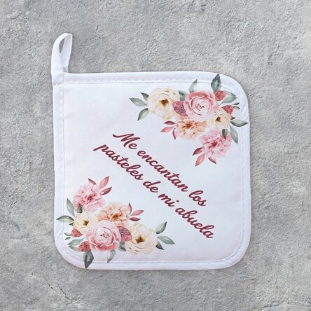 Base para ollas calientes personalizada con texto - Grandma's cakes