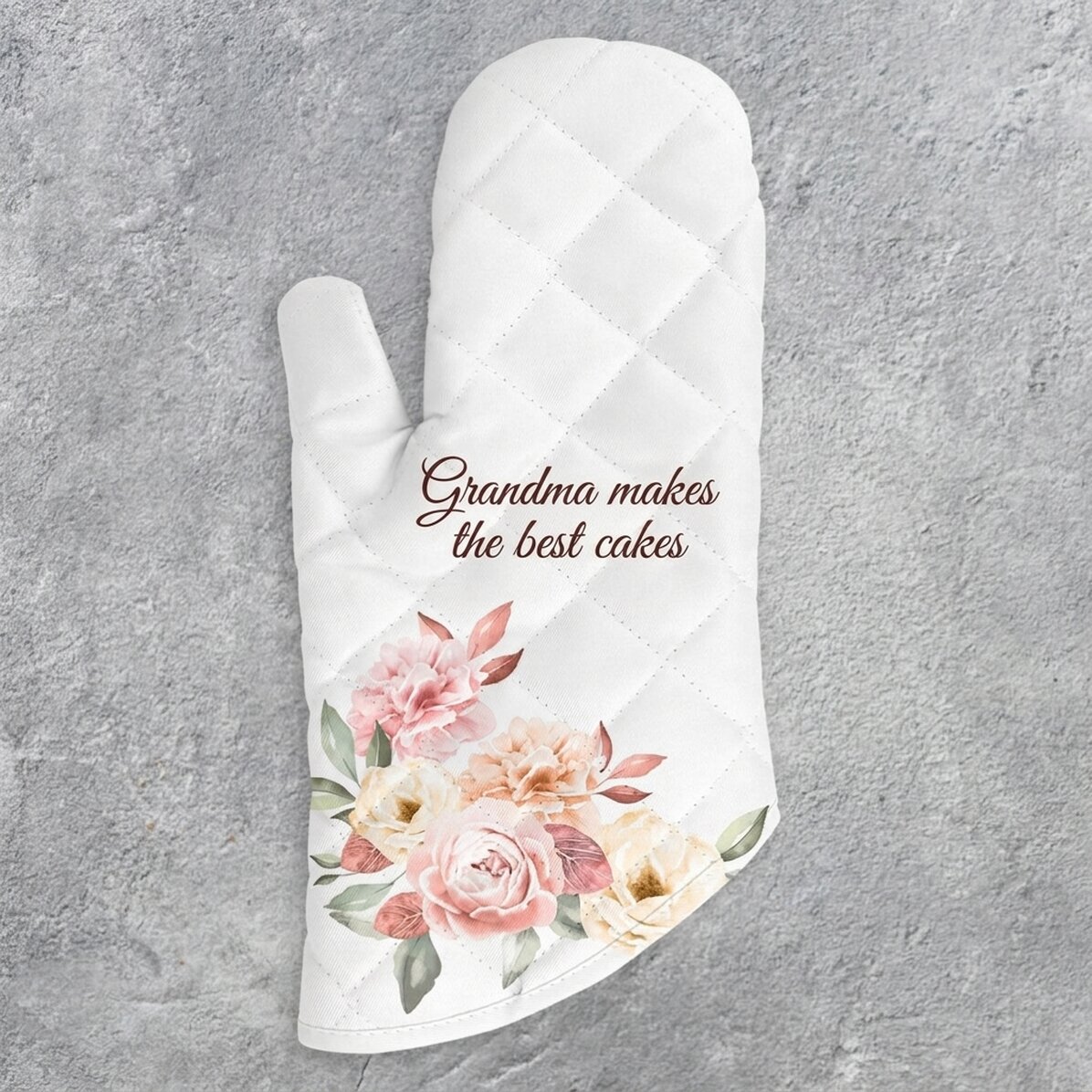 Manopla de cocina personalizada con texto: «Grandma