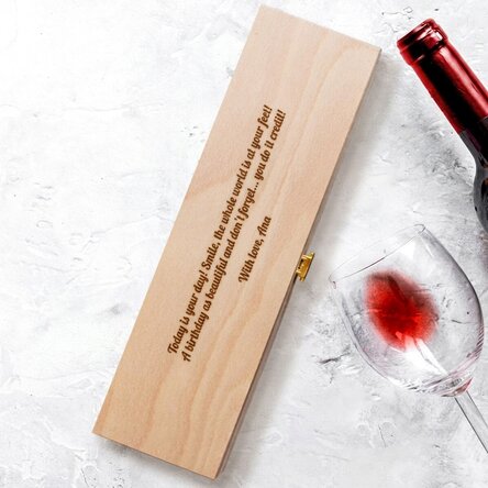 Personalised wine box with message - Message for friends