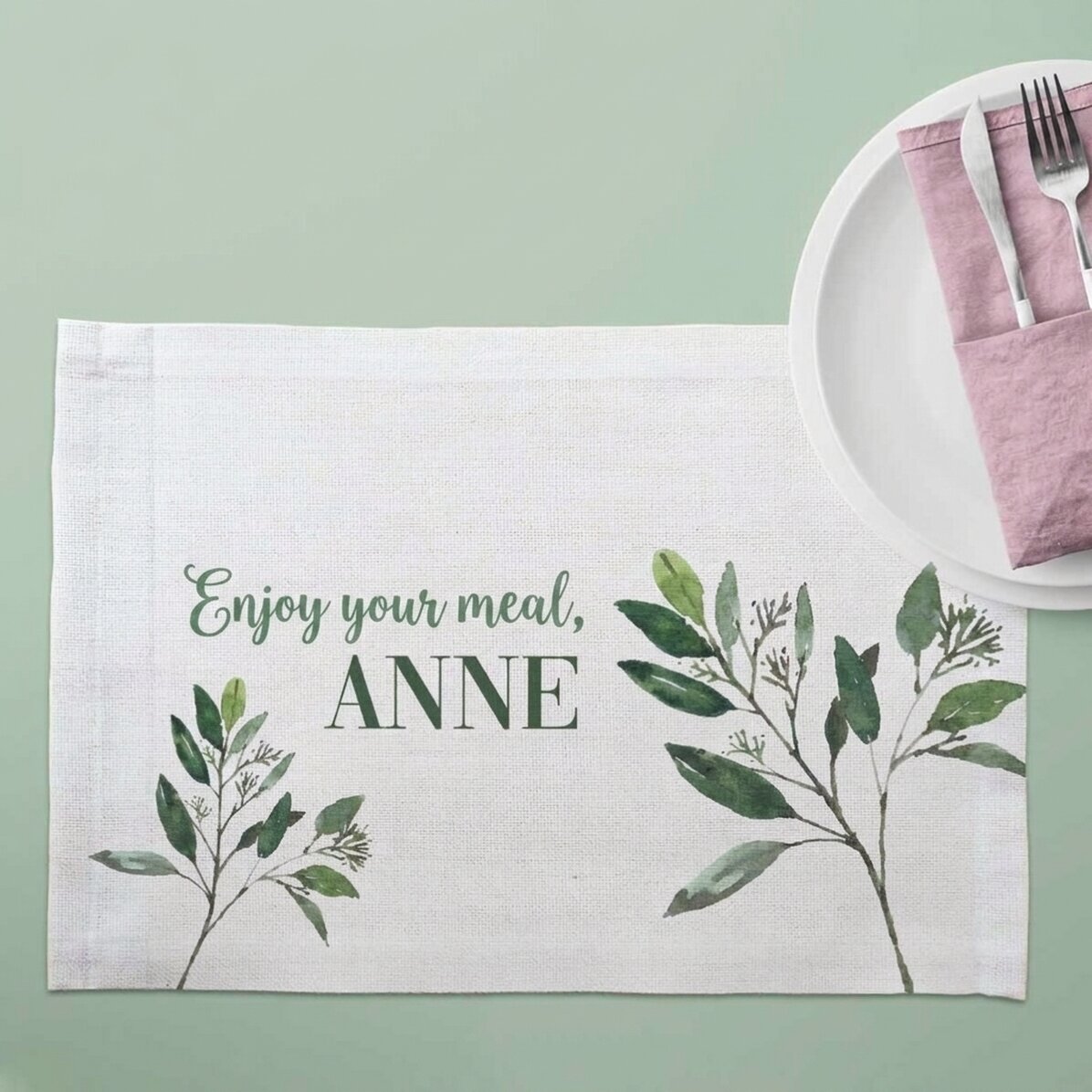 Portaplatos personalizado - Plantas en acuarela