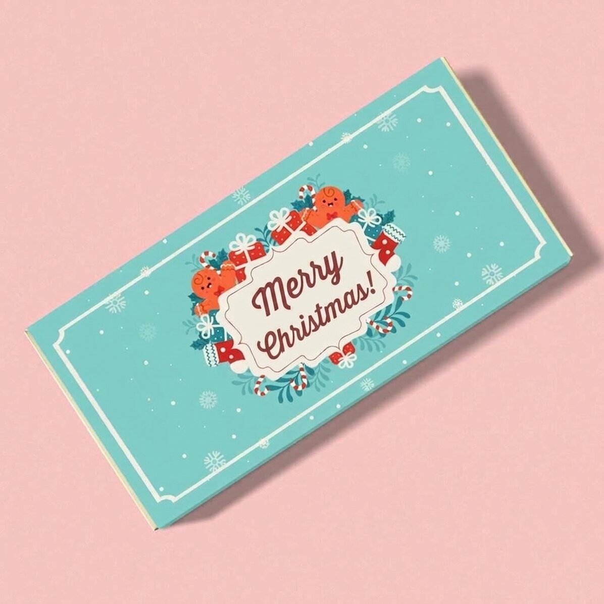 Chocolate personalizado con mensaje para Navidad - Gingerbread