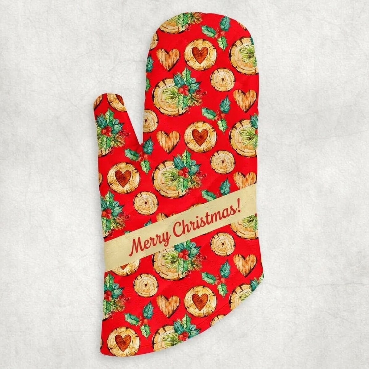 Manopla de cocina personalizada con texto - Mistletoe
