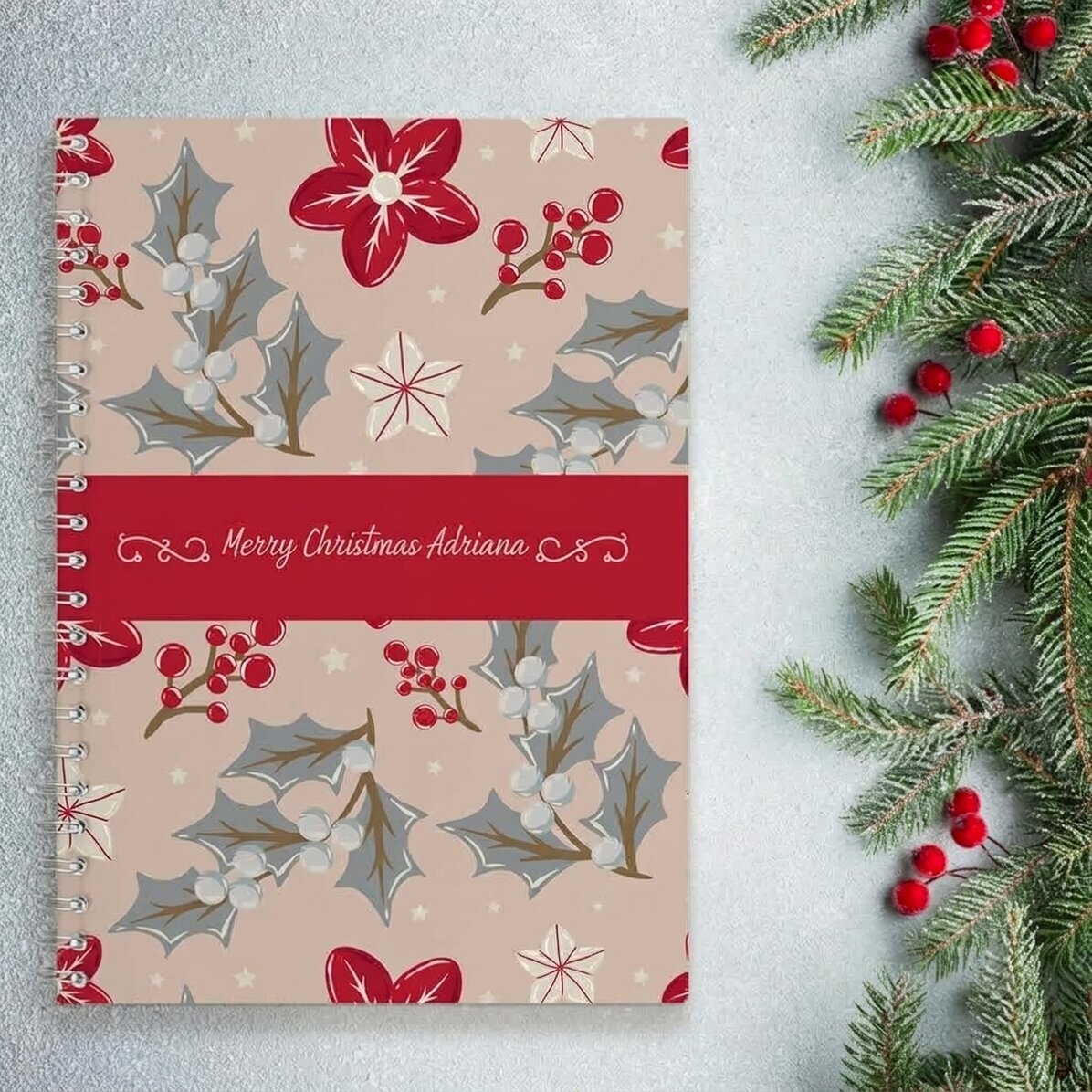 Cuaderno personalizado con texto - Navidad