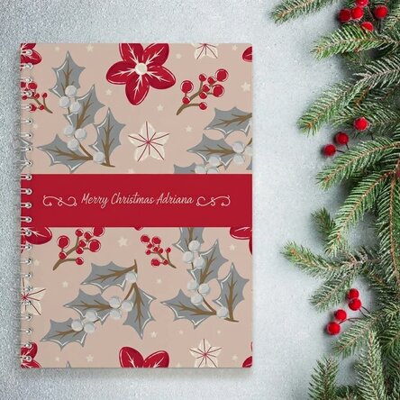 Cuaderno personalizado con texto - Navidad