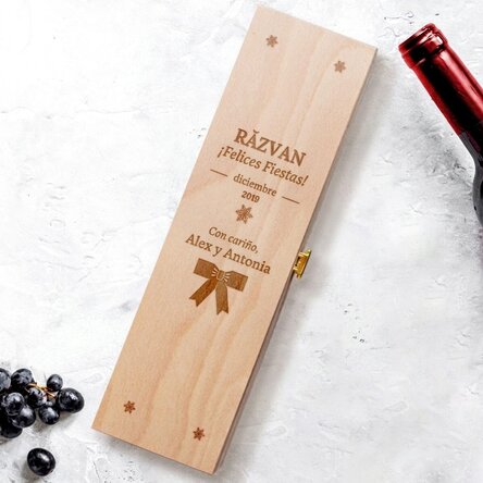 Caja de vino personalizada - Modelo «Lazo»