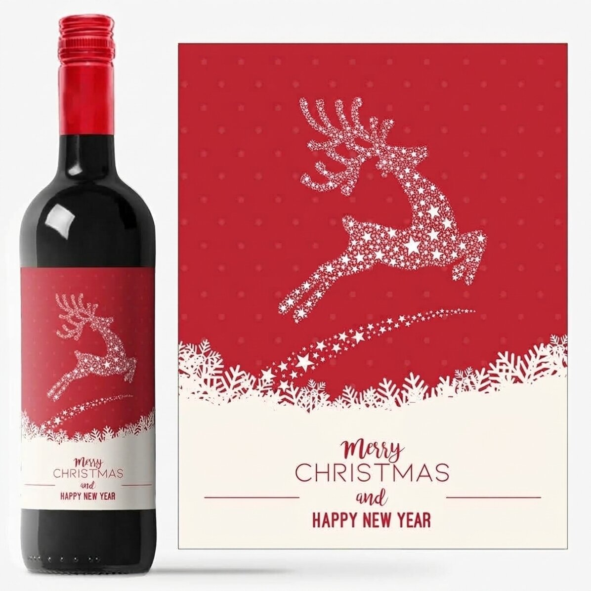 Vino personalizado con texto - Modelo Reni
