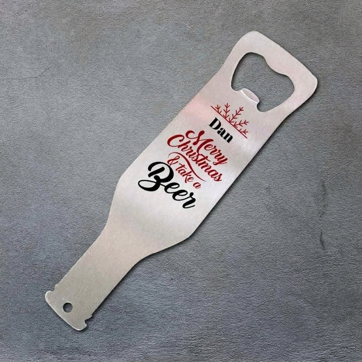 Abrecerras personalizado - Cerveza de Navidad