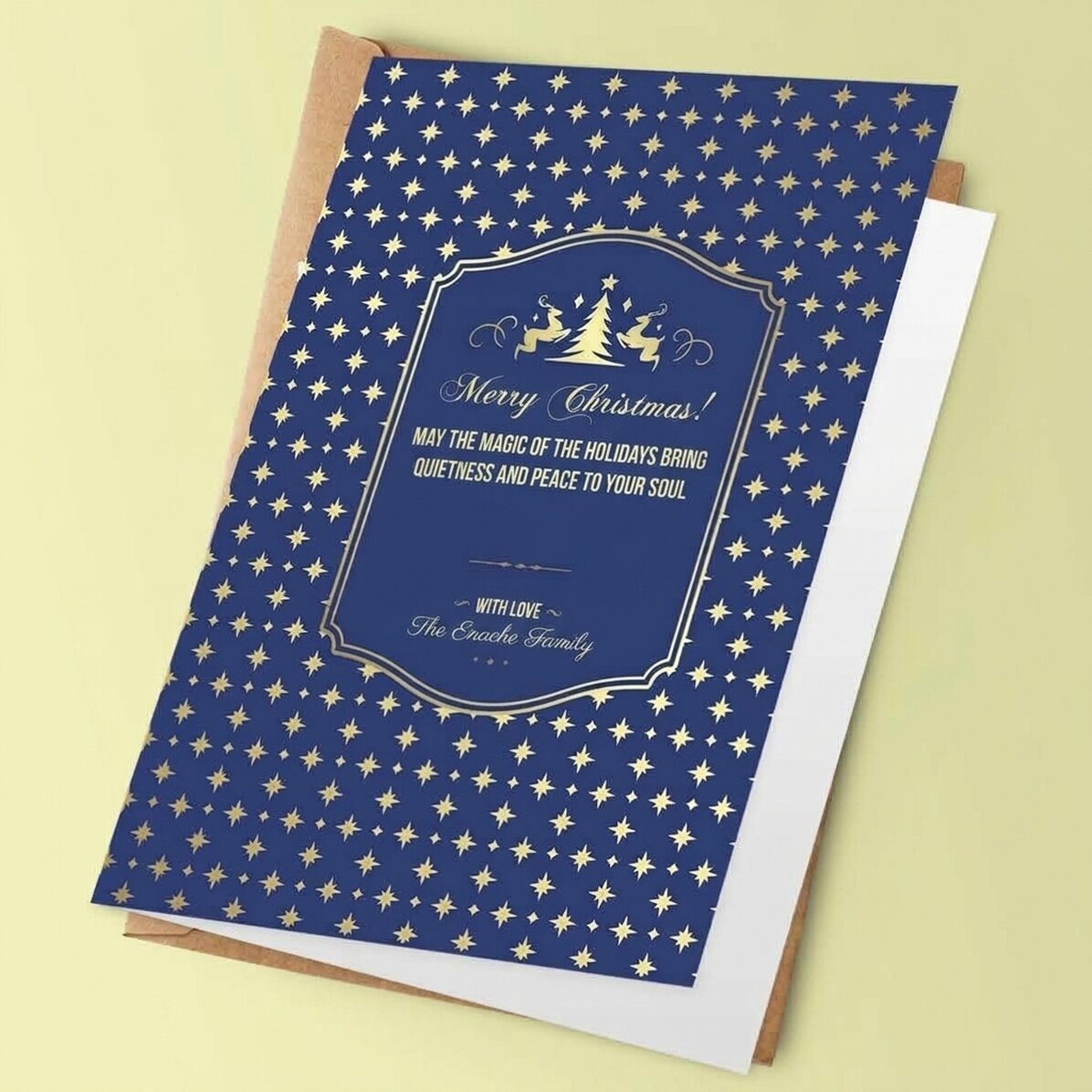 Tarjeta de felicitación personalizada con texto - Modelo Sparkle