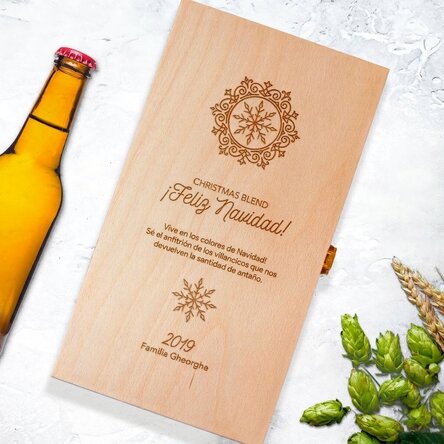 Caja de cerveza personalizada para tres botellas - Christmas Blend