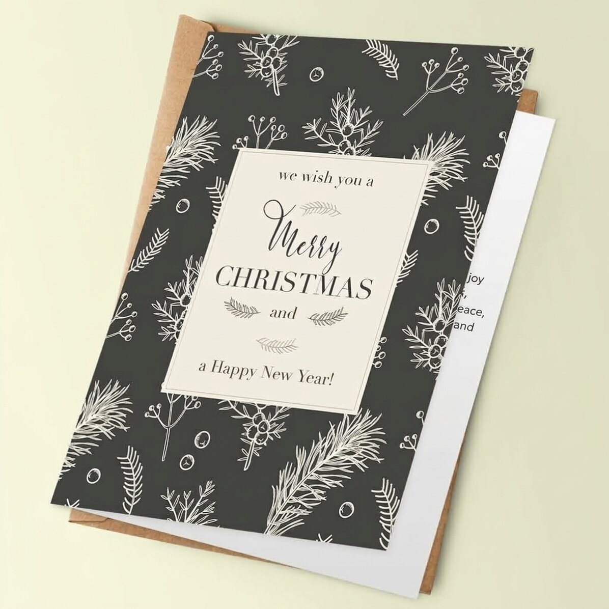 Tarjeta de felicitación personalizada con texto - Modelo Pin