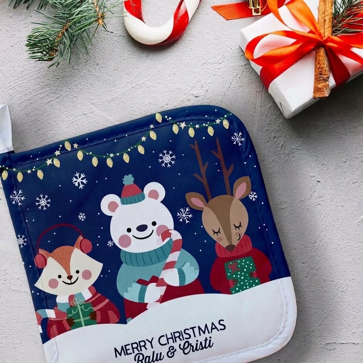Salvamanteles personalizado con texto - Christmas Night