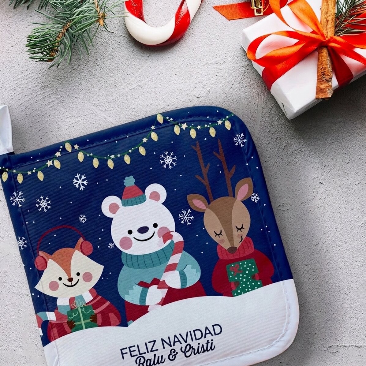 Salvamanteles personalizado con texto - Christmas Night