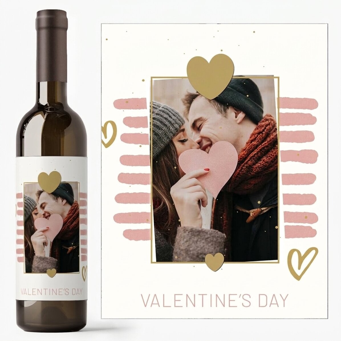 Vino personalizado con texto y foto - Together