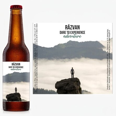 Cerveza personalizada con texto y una foto - Dare to...