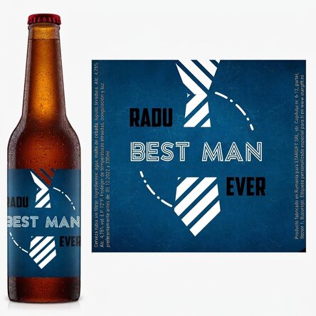 Cerveza personalizada con texto - Padrino de boda