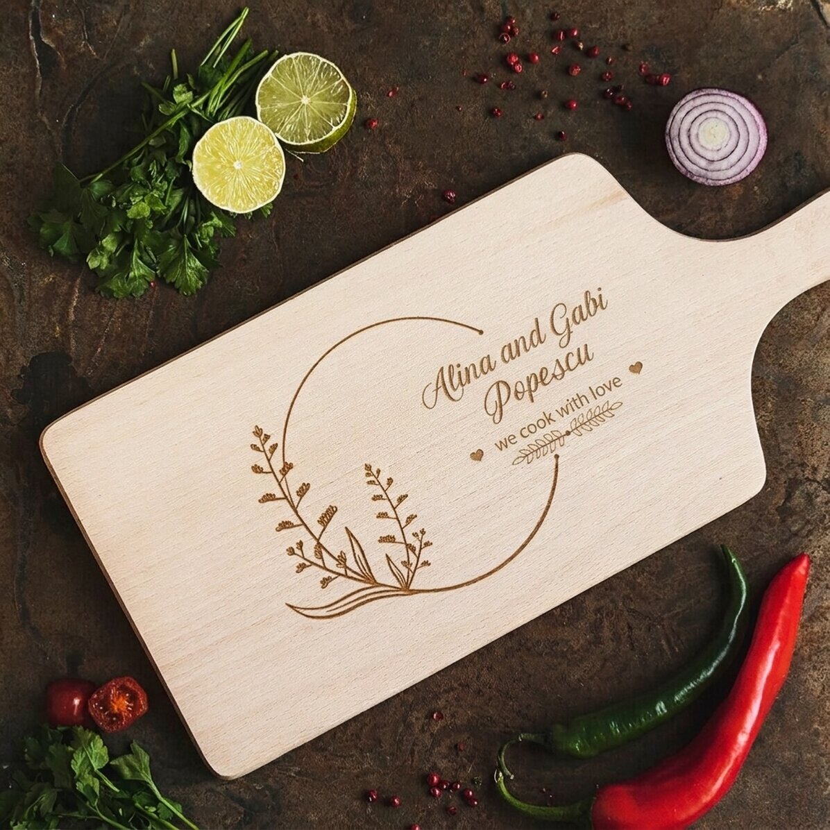 Tabla de cortar personalizada - Cocinamos con cariño