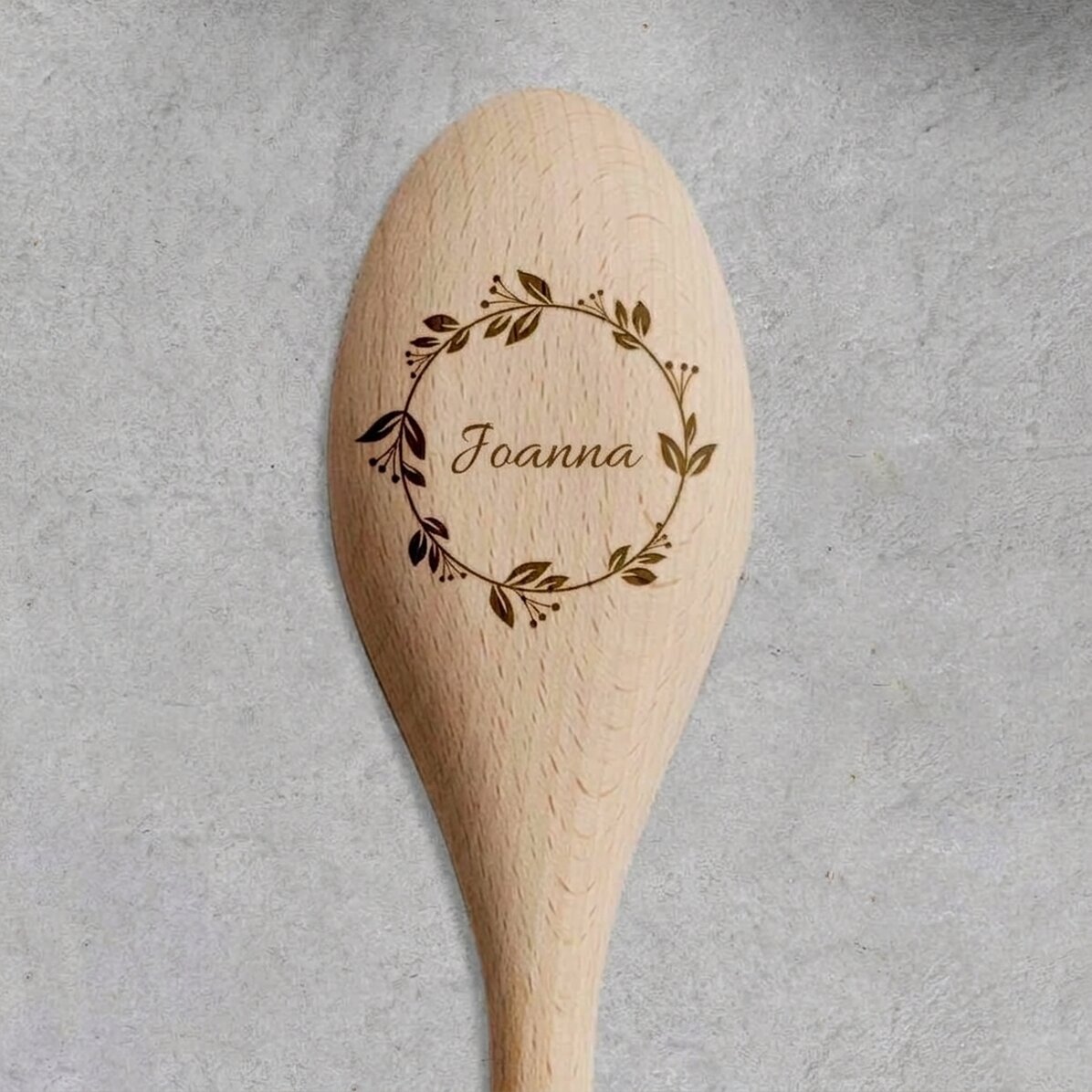Cuchara de madera personalizada - modelo floral