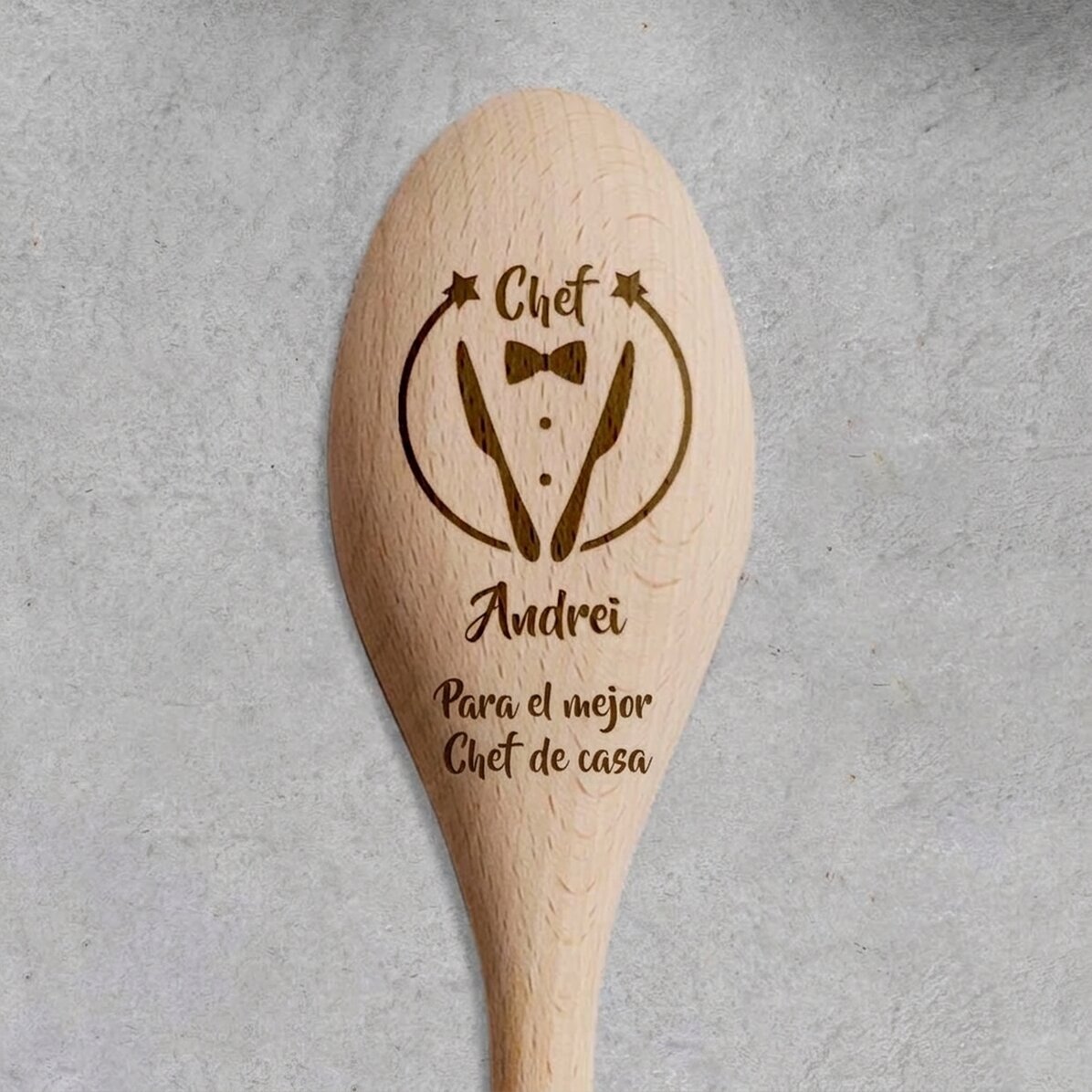 Cuchara de madera personalizada - Chef de cocina