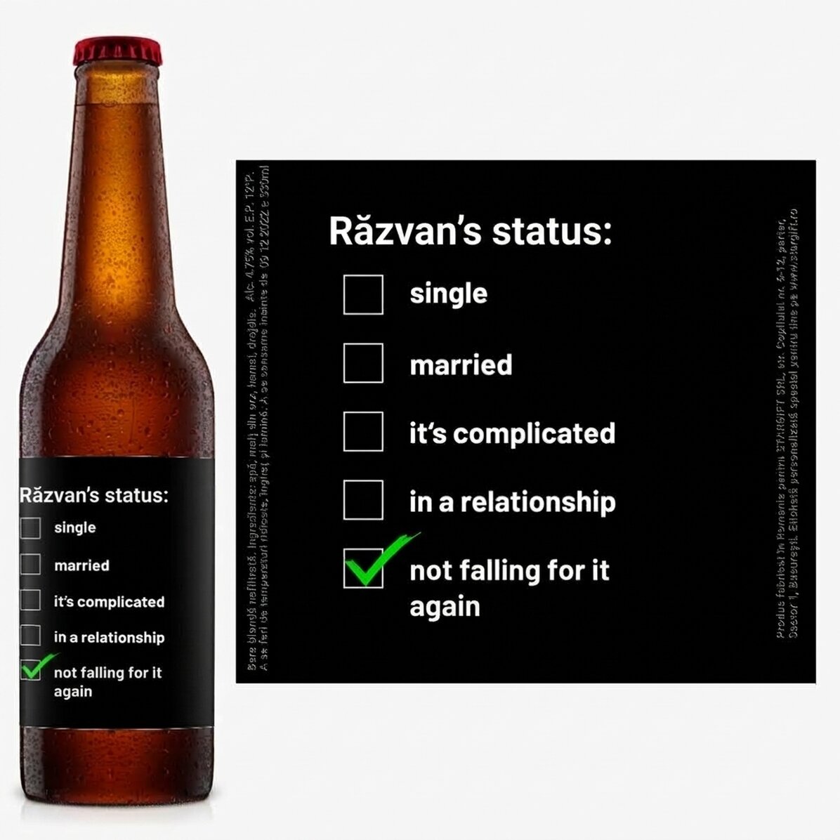 Cerveza personalizada con texto - Individual