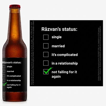 Personalised beer with text - Single