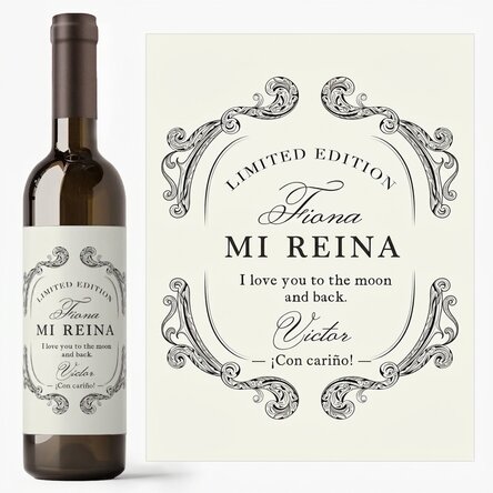 Vino personalizado con texto - Antique