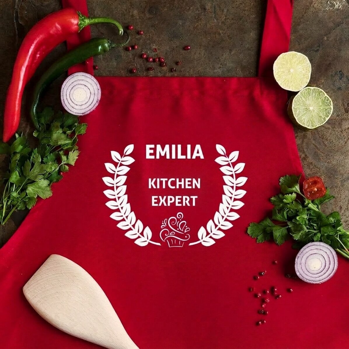 Juego de cocina personalizado con texto - Experta en cocina