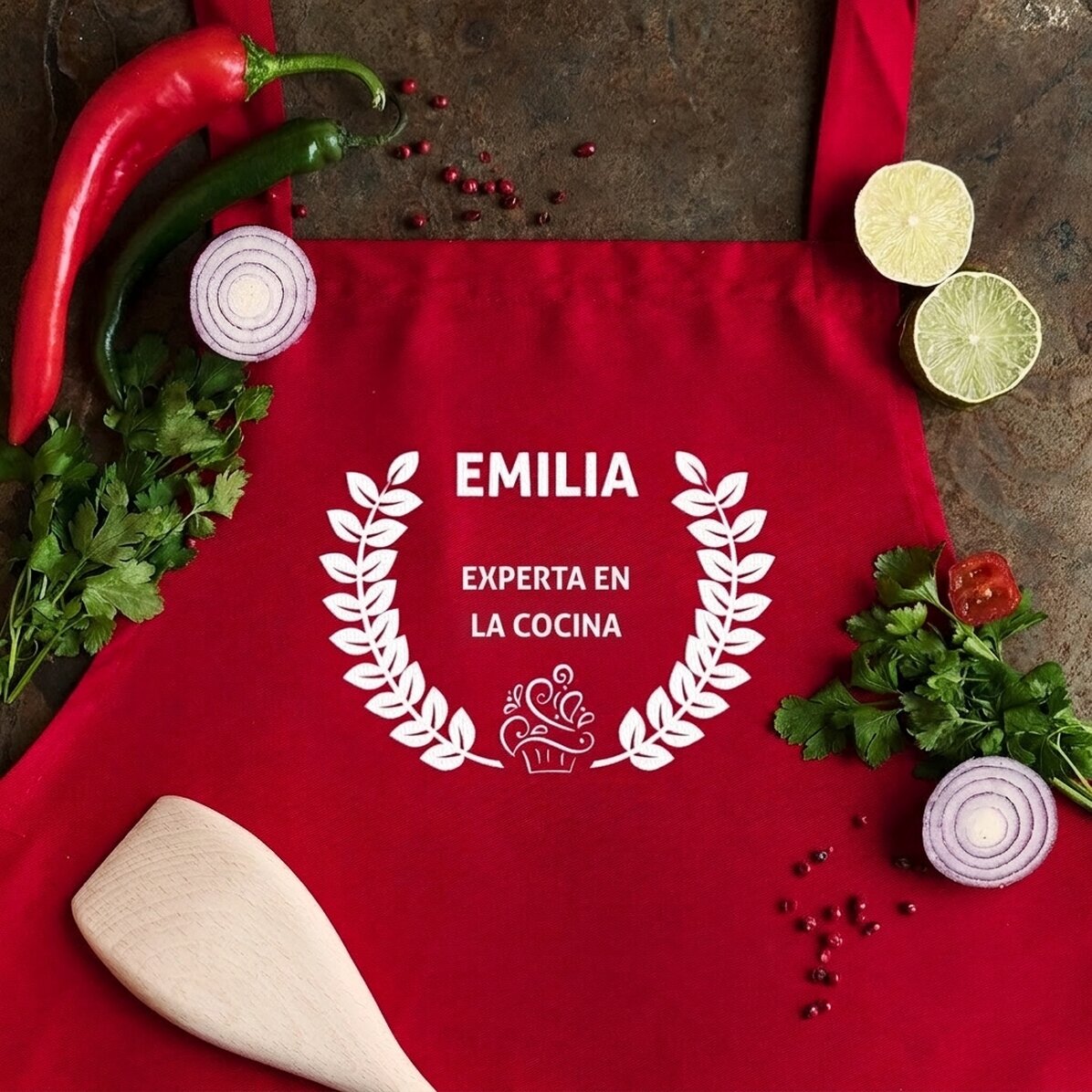 Juego de cocina personalizado con texto - Experta en cocina