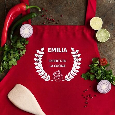 Juego de cocina personalizado con texto - Experta en cocina