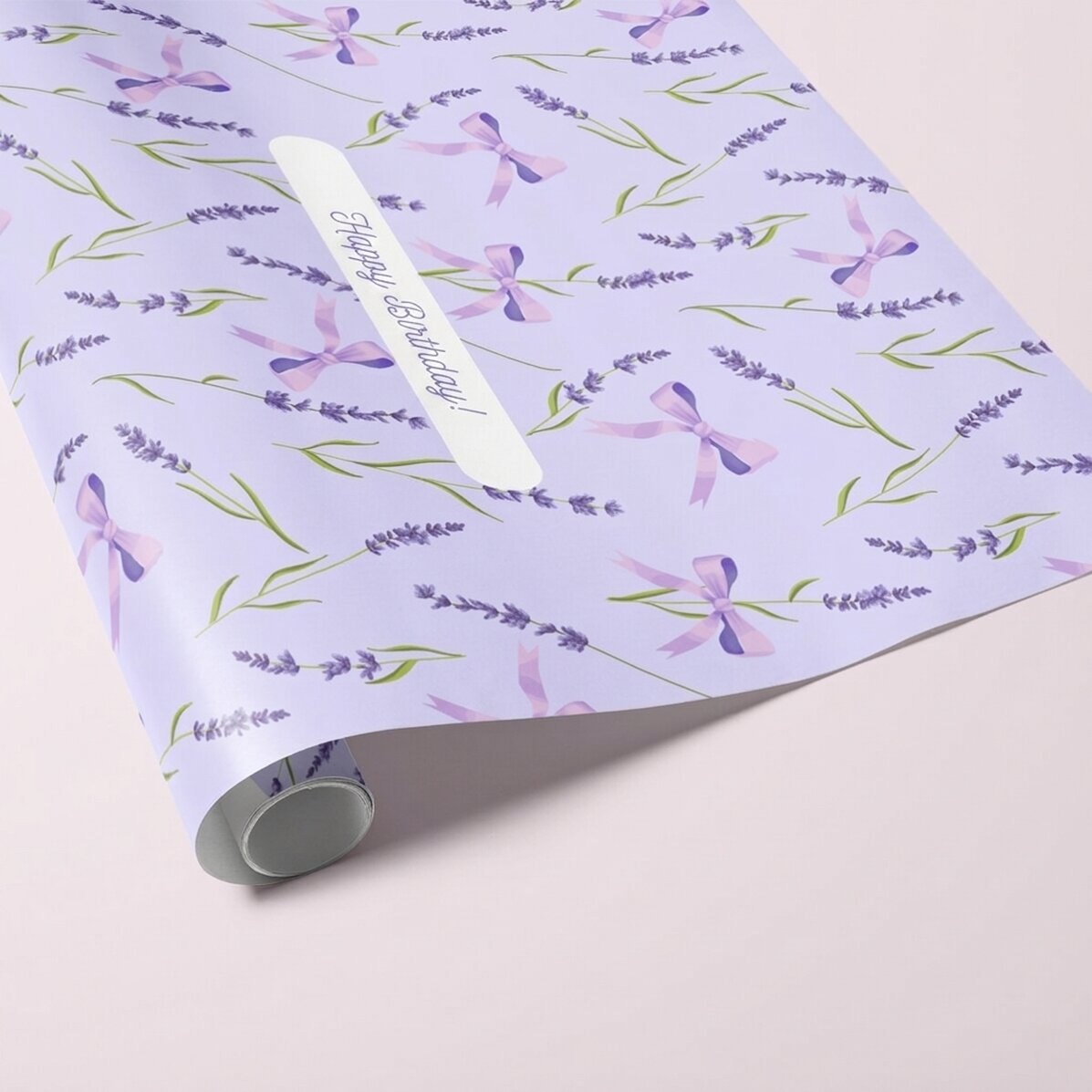 Papel de regalo personalizado con texto - Lavanda