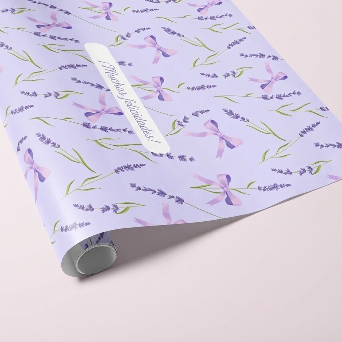 Papel de regalo personalizado con texto - Lavanda