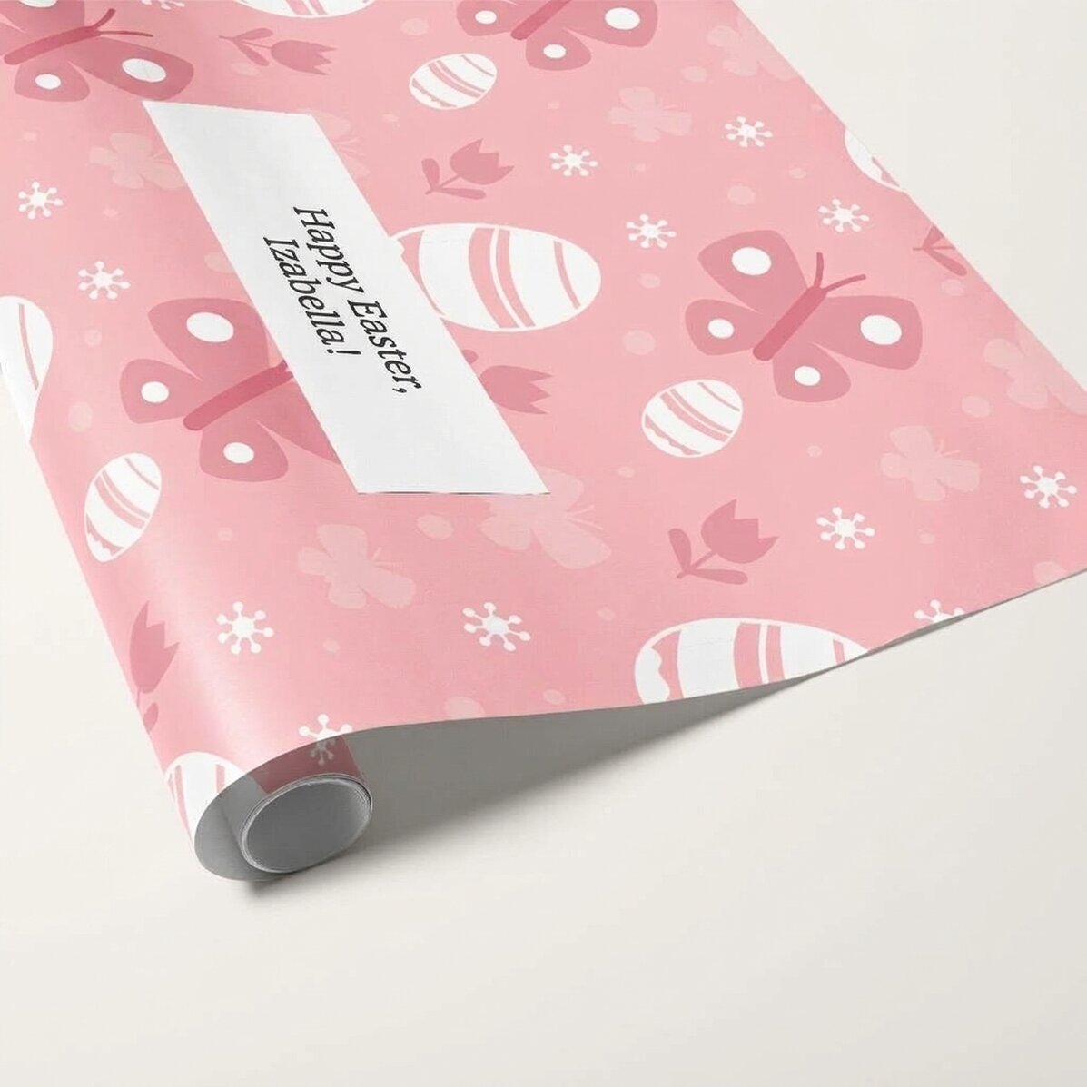 Papel de regalo personalizado con texto - diseño de Pascua