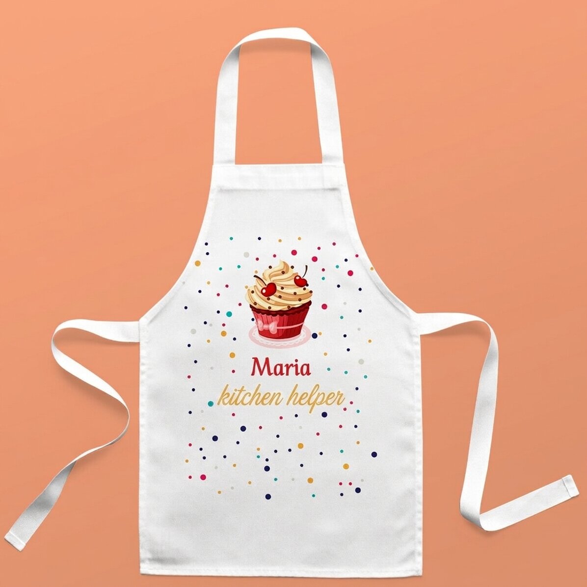 Delantal personalizado para niños con texto - Ayudante de cocina