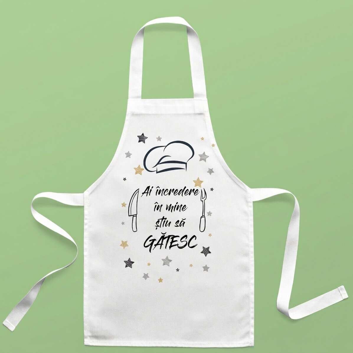 Polo personalizado para niños con el texto: «Trust me, I know how to cook»