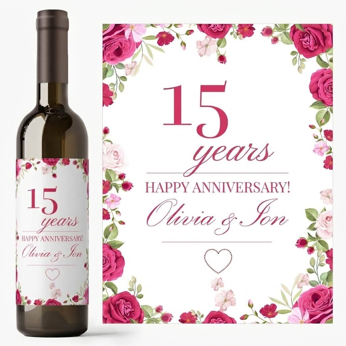 Vino personalizado con texto - Juntos