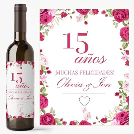 Vino personalizado con texto - Juntos