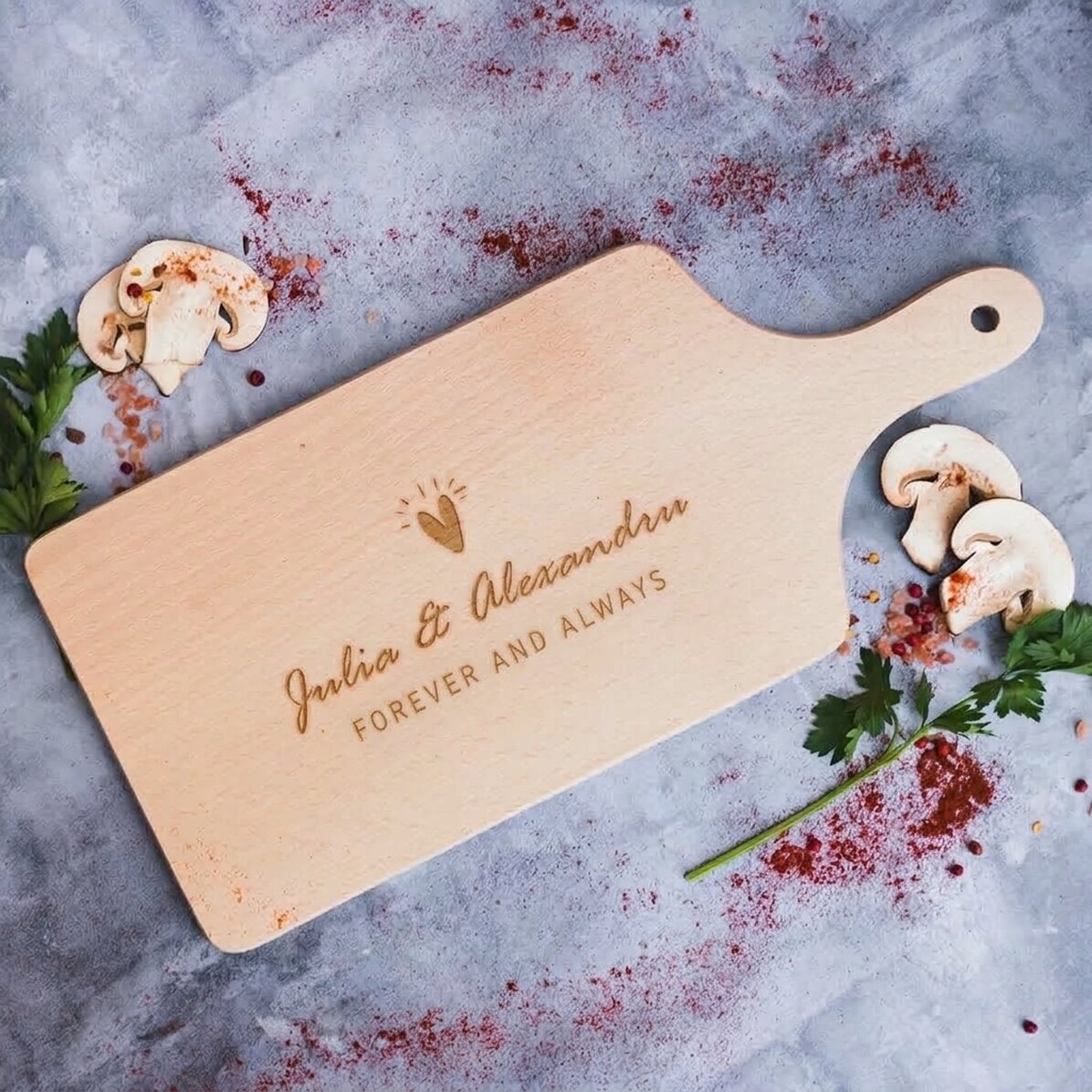 Personalised chopping board - Forever & Always