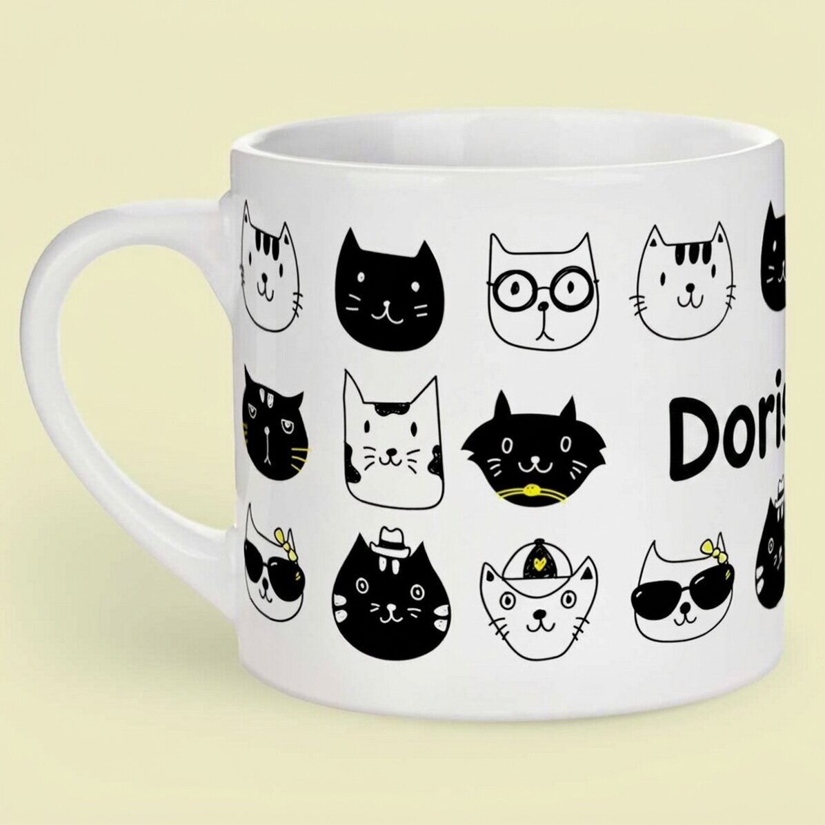 Taza personalizada para niños con texto: Cats