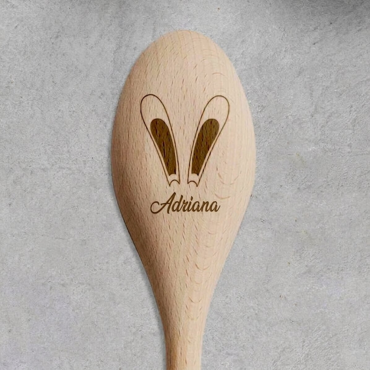 Cuchara de madera personalizada - Orejas de conejo