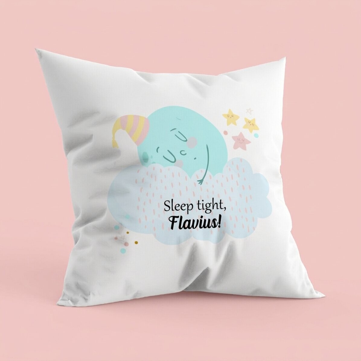 Almohada personalizada con texto: «Sweet dreams»