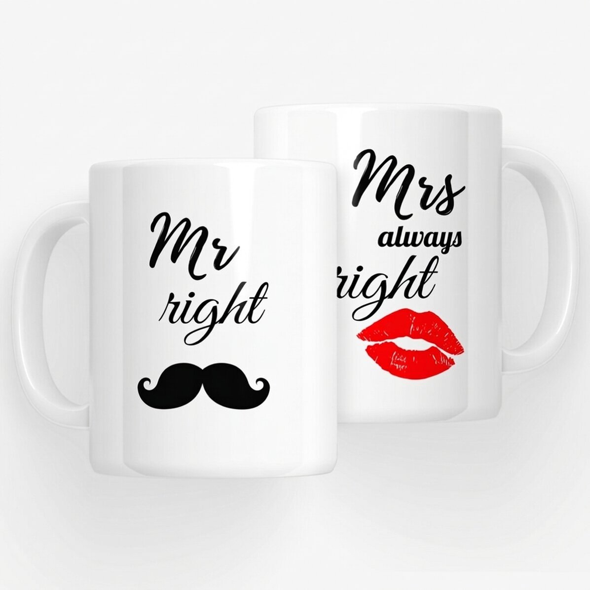 Tazas para parejas: «Mr Right» y «Mrs Always Right»