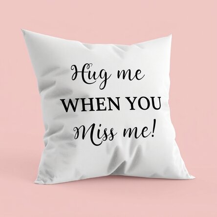 Cojín personalizado con texto - «Hug me»