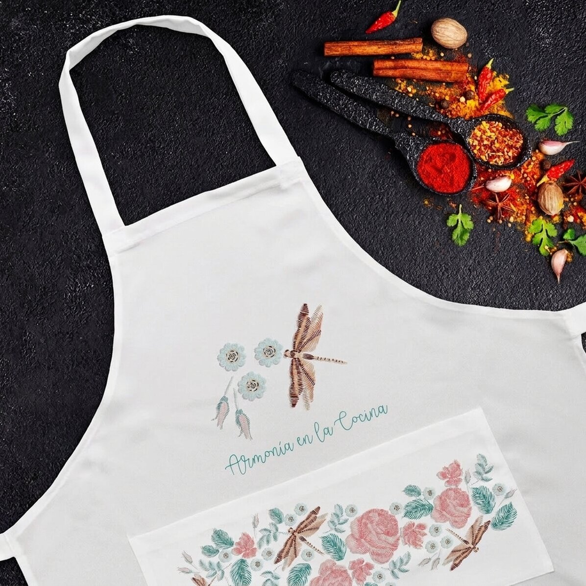 Juego personalizado con texto - Armonía en la cocina